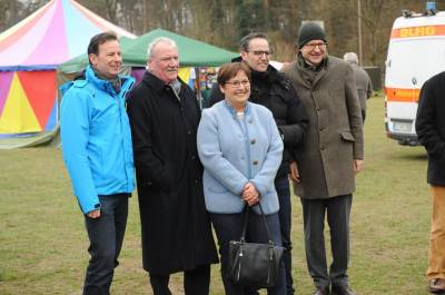 Gemeinsam mit Frank Lortz, Patricia Lipps, Christian Spahn und Oliver Quilling beim Frhlingsfest von Hainburg lebt 2018; Foto: Gnther