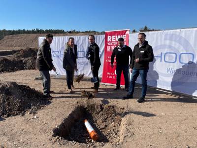 Gewerbe - Erster Spatenstich für den REWE Neubau in Hainstadt